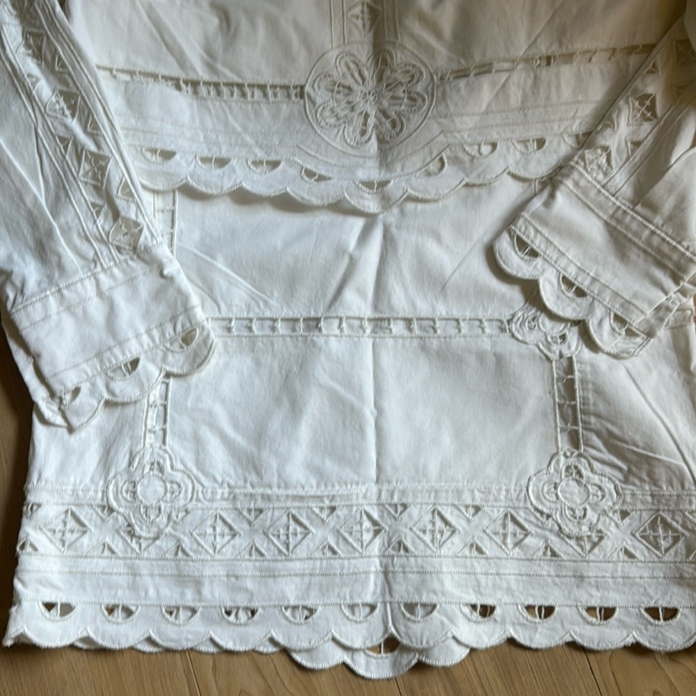 NWT Praline Eyelet Embroidered Long Sleeve Cotton Dress - Picture 9 of 13